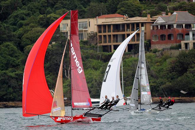 Smeg & Denmark’s original Chia in Race 1 - JJ Giltinan Trophy, 2014 - Day 1 © Frank Quealey /Australian 18 Footers League http://www.18footers.com.au